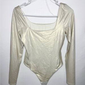 Lululemon Wondermost Nulu square neck bodysuit Ultra-Soft Shine NWT